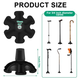 Rutschfester Gummifuß für Gehstock 3/4 Zoll Ersatzspitze für mehr Stabilität