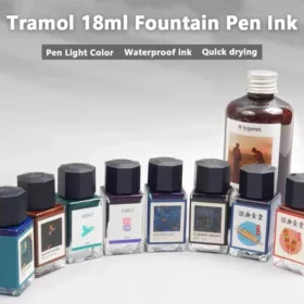 Tramol 30 Colors 18ml Fountain Pen Ink Glass Bottled Refilling Inks Cartridge School Office Ink Supplies Stationery PK JINHAO
